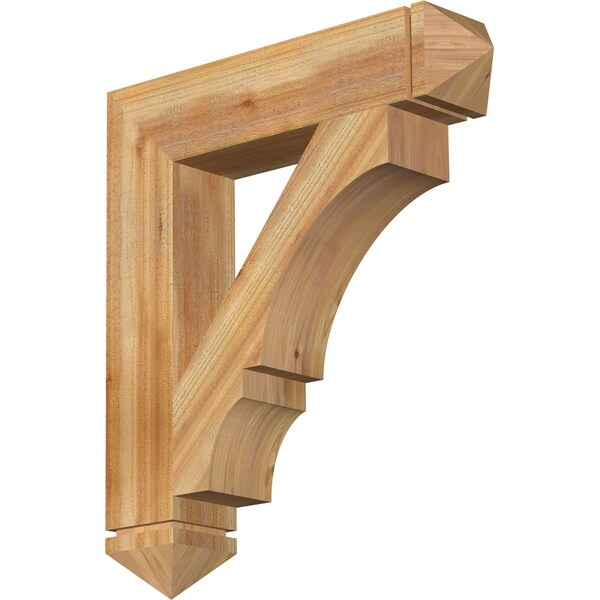 Ekena Millwork Balboa Arts & Crafts Rough Sawn Bracket, Western Red Cedar, 6"W x 30"D x 34"H BKT06X30X34BOA03RWR - main